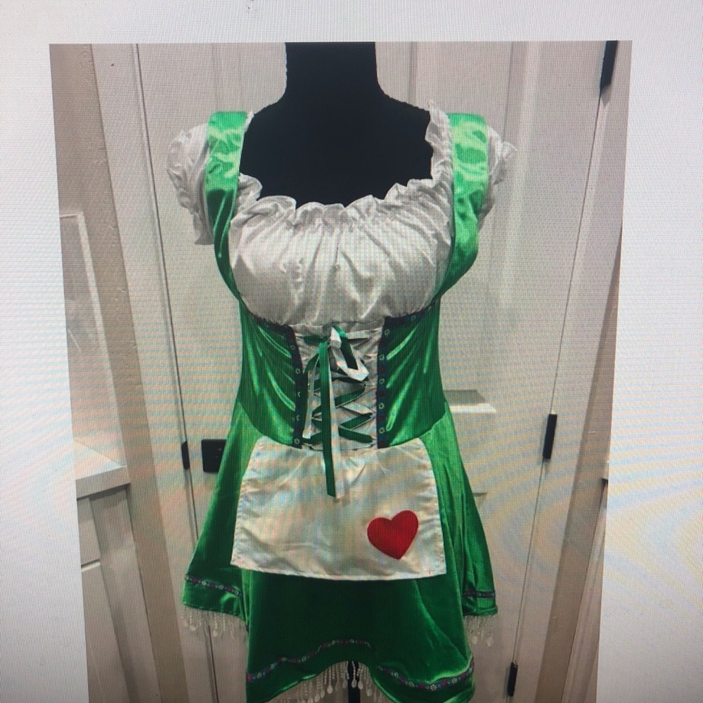 Green Heart Apron Girls' Halloween Costume